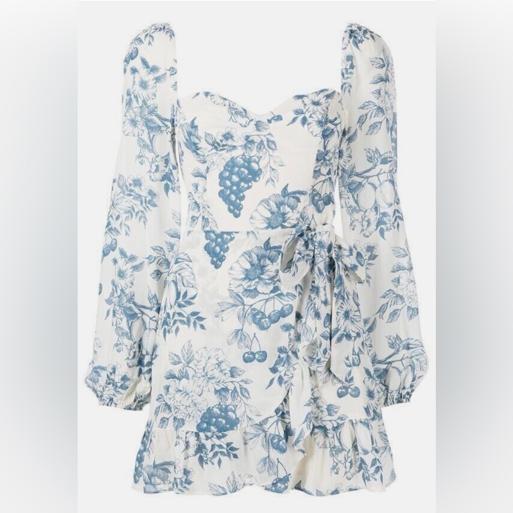 Reformation Blue Floral Cammi Dress - Picture 4 of 8